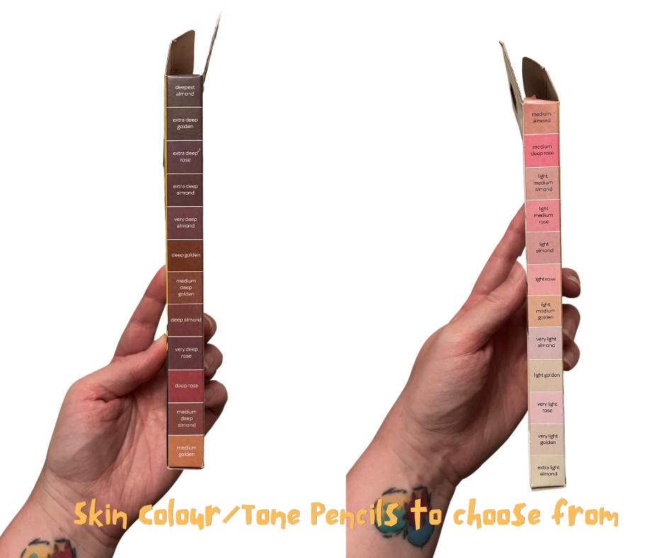 Inclusive craft kit with skin tone pencils